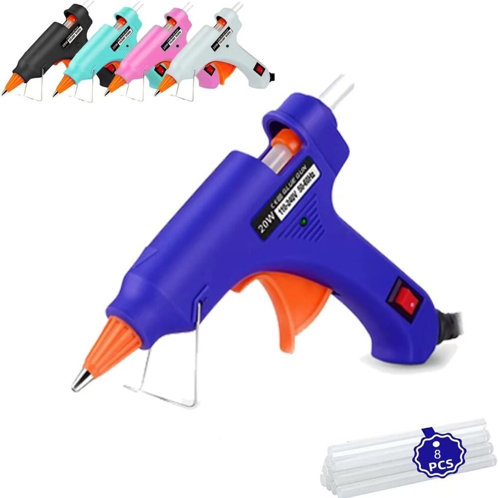 Mini Hot Glue Gun and 8 Glue Sticks Set